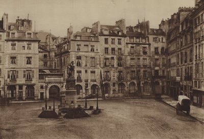 प्लेस Dauphine, 1875 में ध्वस्त भाग (b / w फोटो) द्वारा (बाद में) फ्रांसीसी फोटोग्राफर