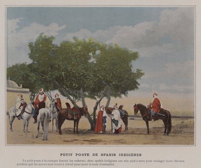 स्मॉल स्पाइस इंडिजेन्स पोस्ट (रंगीन फोटो) द्वारा (बाद में) फ्रांसीसी फोटोग्राफर