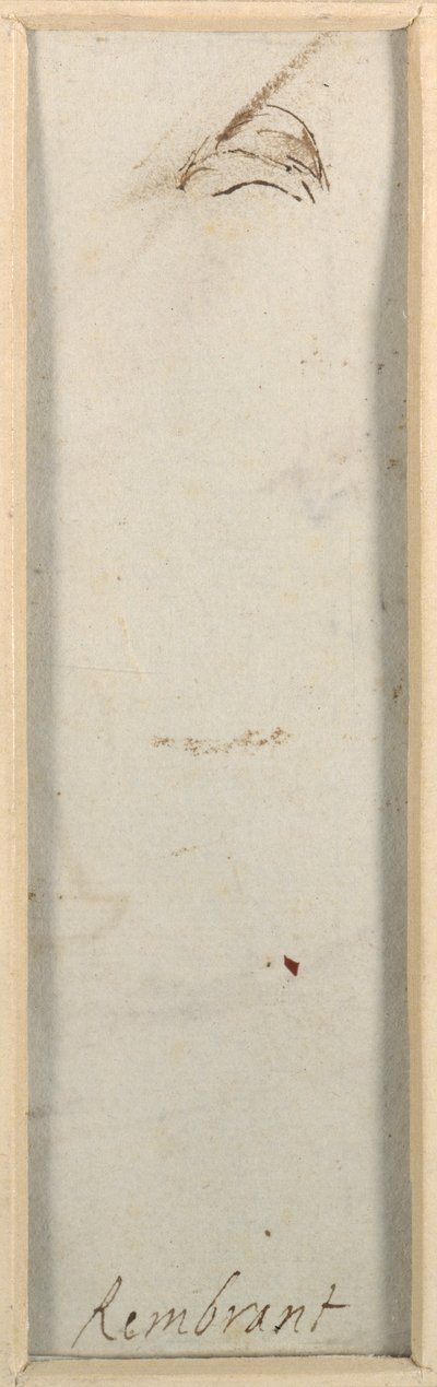 'रेम्ब्रांट', c.1650-52 (कागज पर कलम और स्याही) द्वारा (attr। to) रेम्ब्रांट हर्मेन्ज़। वैन रिजनो
