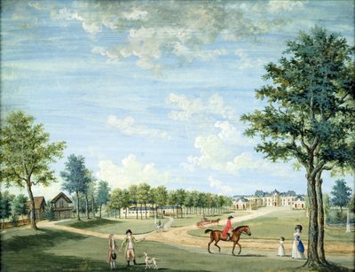 रेनसी की चेटी, अस्तबल और रूसी गांव, c.1754-93 द्वारा 1717 1806 कारमोंटेल