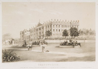 चैट्सवर्थ हाउस, डर्बीशायर, 1839 द्वारा मॉर्टन जेम्स डगलस के चौथे अर्ल