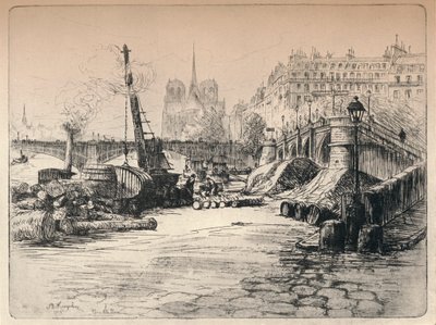 नोट्रे-डेम एंड द क्वै डे बेथ्यून, 1915 द्वारा एआर केम्पकेन