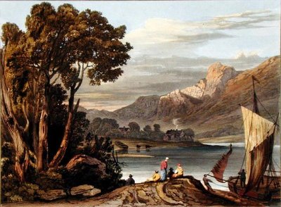 द न्यू वियर। नदी को देखते हुए, थियोडोर हेनरी फील्डिंग (1781-1851), 1818 (हाथ से रंगा हुआ एक्वाटिंट) द्वारा उकेरी गई नदी वेई के वर्णन से प्लेट 11 द्वारा फील्डिंग के बाद एवी कोपले
