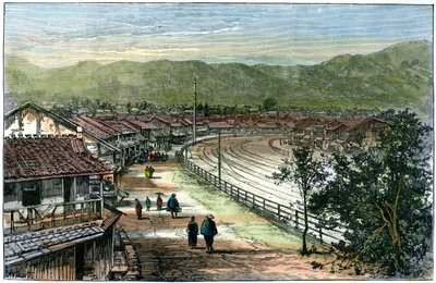 कोबे, जापान, 1891 के पास रेलवे लाइन द्वारा ए। फोर्सिथ