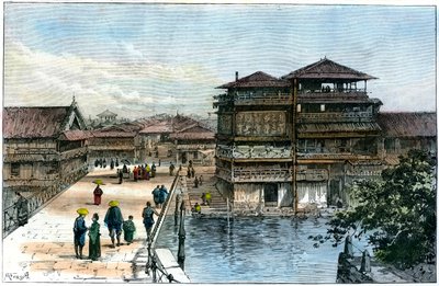 येबिसु बाशी, ओसाका, जापान, 1891 द्वारा ए। फोर्सिथ
