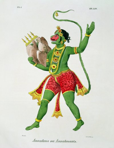 हनुमान, डी रैसिनेट द्वारा उत्कीर्ण द्वारा ए कम