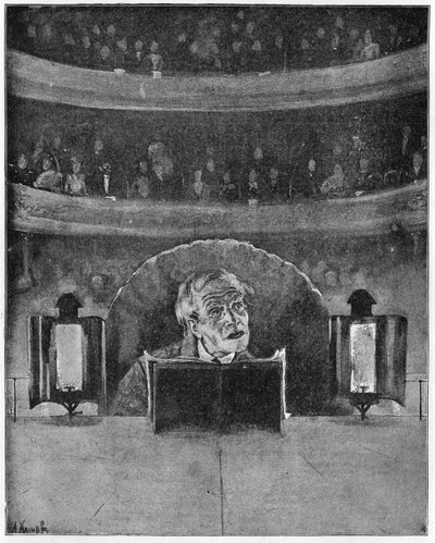 एक अभिनेता अपने दर्शकों और प्रोमो को कैसे देखता है, c.1890 द्वारा A. कामक