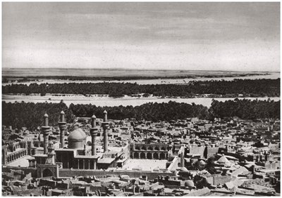 एक हवाई जहाज, इराक से 1925 में बगदाद के पास पवित्र शहर कदीमिया द्वारा ए केरीम