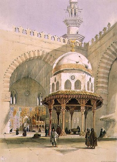 सुल्तान हसन की मस्जिद, काहिरा, पब। 1846 (लिथो) द्वारा A. मार्गरेटा बूर