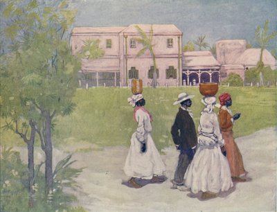 ब्लैक गोइंग टू वर्क, बारबाडोस, 1916 द्वारा एएस फॉरेस्ट