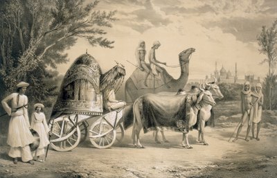 दिल्ली के राजा का हरम कैरिज, &39;वॉयज इन इंडिया&39;, पब से। स्मिथ, एल्डर पूर्व कं, 1858 द्वारा द्वारा ए। सोल्टीकोफ