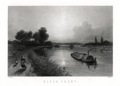 द ट्रेंट नदी, इंग्लैंड, 1883। द्वारा ए। विलमोर