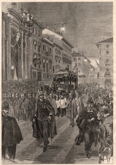 वर्डी, ग्यूसेप: अंतिम संस्कार जुलूस, मिलान, 26 फरवरी, 1901। द्वारा बोनमोर के बाद ए