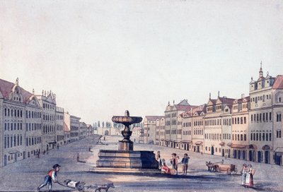 घोड़ा बाजार, c.1810 द्वारा ए और बेरका, जोहान गुस्ताव