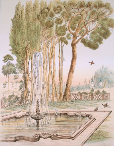 तुर्की में एक बगीचा, पब। 1883. द्वारा ए। डी ब्यूमोंट