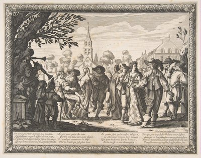 विलेज स्क्वायर पर नृत्य करें, ca. 1633। द्वारा अब्राहम बोस