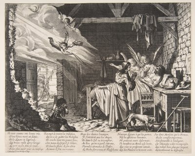 लाजर की मृत्यु, 1620-76। द्वारा अब्राहम बोस