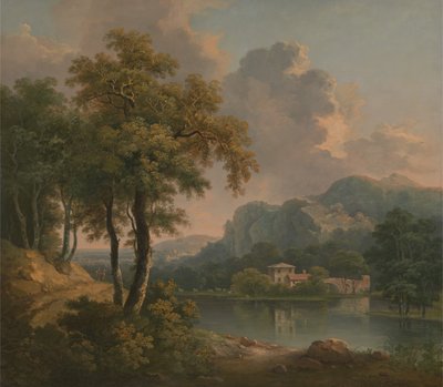 वुडेड हिली लैंडस्केप, 1785। द्वारा अब्राहम पेदर