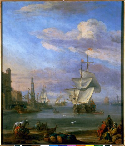 A Dutch port, painting by Abrahm Storck द्वारा अब्राहम सारस