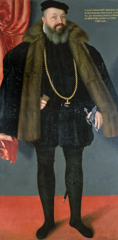 क्रिस्टोफ़, ड्यूक ऑफ वुर्टेमबर्ग (1515-68), स्पेनिश इत्र में वुर्टेमबर्ग के उलरिच I का पुत्र द्वारा अब्राहम डी हेल