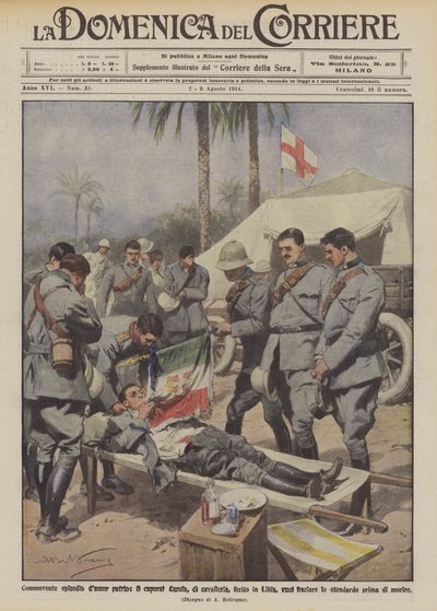 लीबिया में घायल कैवोरर कैटरर, कैपरी कैरोला, कैवलरी का, चुंबन करना चाहता है द्वारा अचिल बेल्ट्रैम