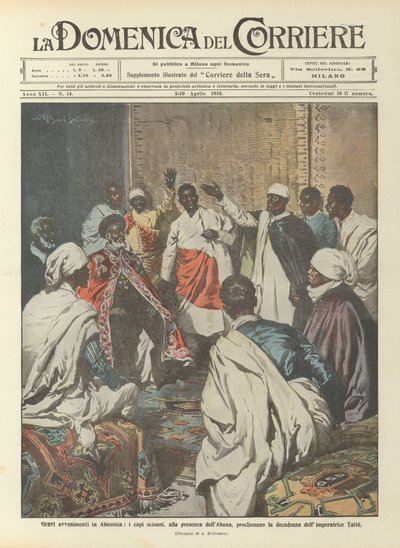 Abyssinia में गंभीर घटनाओं, scioan प्रमुखों, Abuna की उपस्थिति में, पतन की घोषणा द्वारा अचिल बेल्ट्रैम
