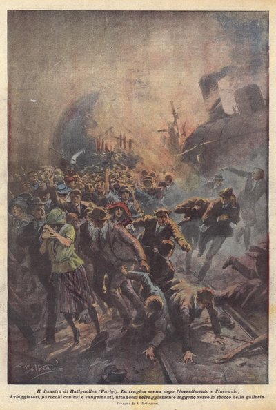 बैटिग्नोलस डिजास्टर (पेरिस) द्वारा Achille Beltrame