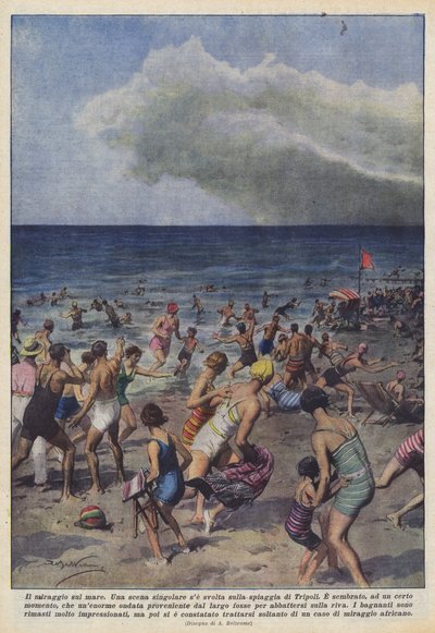समुद्र पर मृगतृष्णा द्वारा Achille Beltrame