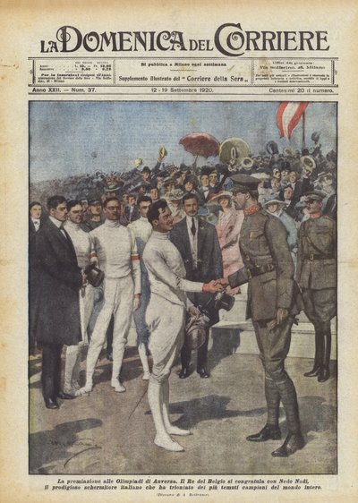 एंटवर्प ओलंपिक में पुरस्कार समारोह द्वारा Achille Beltrame