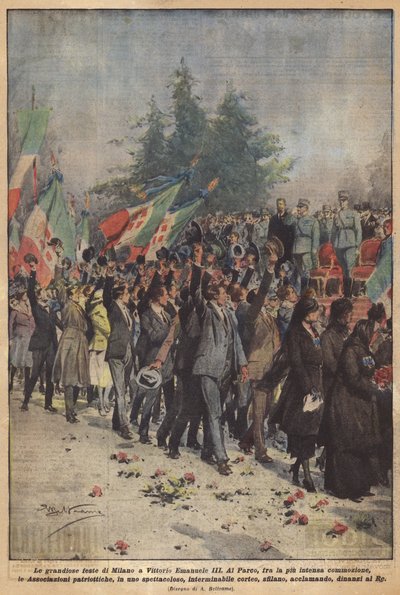मिलान से विटोरियो इमानुएल III की महान पार्टियां द्वारा Achille Beltrame