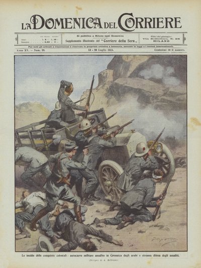 औपनिवेशिक विजय के नुकसान, अरबों द्वारा साइरेनिका में सैन्य ट्रक पर हमला किया गया द्वारा अचिल बेल्ट्रैम