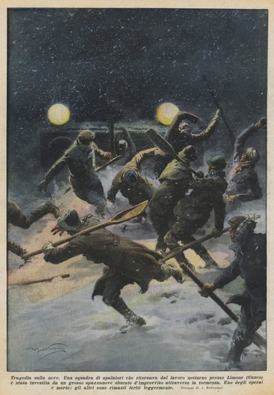 बर्फ पर त्रासदी द्वारा Achille Beltrame