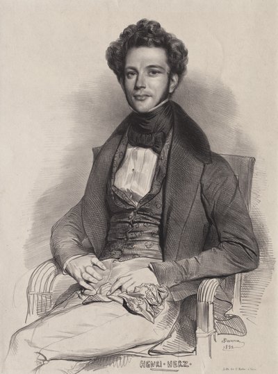 हेनरी हर्ज़, पियानोवादक, 1832। द्वारा अकिल देवेरिया