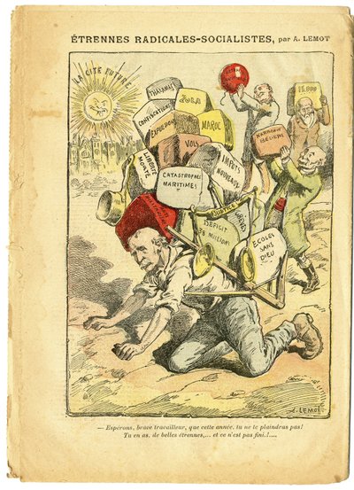 ले पेलेरिन में अकिल लेमोट (1846-1909) का चित्रण, 03/01/09 - रेडिकल-सोशलिस्ट स्ट्रिंग्स - रेडिकलिज्म, टीचिंग, रिलिजन फेथ, मोरक्को, नास्तिकवाद, रेडिकल एंड रेडिकल-सोशलिस्ट पार्टी, कैथोलिक कैथोलिकवाद - लाइसिसेशन लाइसाइट लाइक - क्लेमेंसौ भू द्वारा अकिल लिमोट