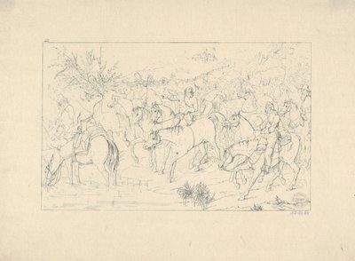 कन्फेडरेट वॉर एचिंग्स से पेंसिल्वेनिया से जनरल स्टुअर्ट की वापसी, 1861-63। द्वारा एडलबर्ट जॉन वोल्क