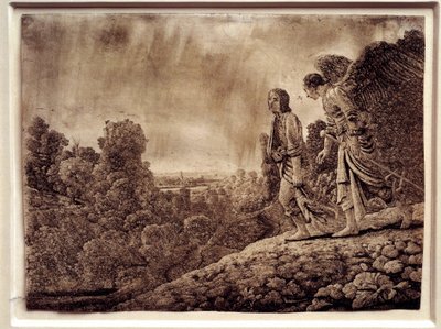 टोबी और परी। हरक्यूलिस सेगर्स द्वारा तांबे पर मजबूत पानी (1590-1638) द्वारा एडम (बाद) एल्सहाइमर