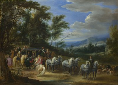 फिलिप फ्रेंकोइस डीरेनबर्ग सैनिकों की बैठक, 1662 द्वारा एडम फ्रैंस मेलेन वैन डेर