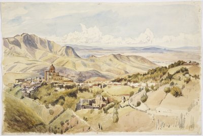 गुआनाजुआतो, गुआनाजुआतो राज्य, मेक्सिको (जल रंग) के पास का दृश्य द्वारा एडेला ब्रेटन
