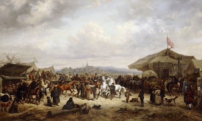 घोड़ा मेला, 1863 द्वारा एडोल्फ फ्रेडरिक