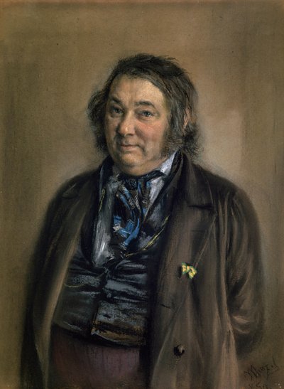 हेनरिक स्मिड्ट (1798-1867) 1850 (कागज पर चाक) द्वारा एडॉल्फ मेंजेल