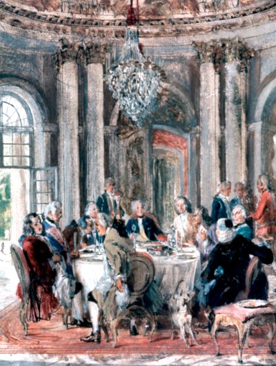 हवेली पर पुनर्मिलन, 1849 द्वारा एडॉल्फ मेंजेल