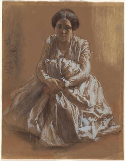 कलाकार की बहन एमिली द्वारा Adolph Menzel