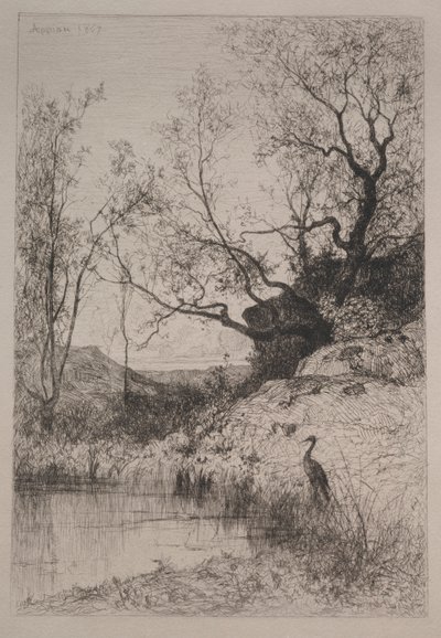 एक तालाब, 1867। द्वारा एडोल्फ अप्पियन