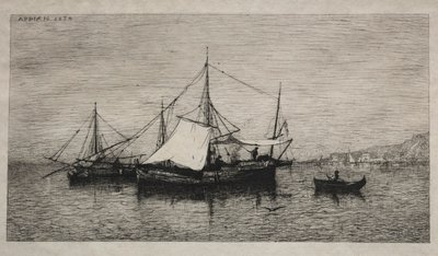 इटली के कैबोटेज तट के नाव, 1874। द्वारा एडोल्फ अप्पियन
