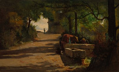 खैर एक सड़क के किनारे, 1860 के दशक में। द्वारा एडोल्फ अप्पियन