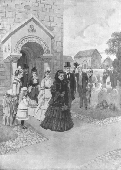 ओसबोर्न में महारानी विक्टोरिया का जीवन: व्हिपिंगम चर्च में महामहिम, c1860s, 1901। द्वारा एडॉल्फ़ फ़ॉरेस्टियर