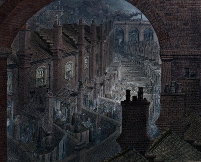 रेल द्वारा लंदन, 1872 में द्वारा एडोल्फ फ्रेंकोइस पनेमेकर