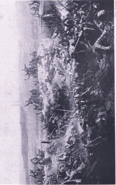 फ्रांसीसी द्वारा मलकॉफ़ का लेना, 1915 में ब्रिटिश बैटल ऑन लैंड एंड सी से चित्रण द्वारा अडोलफे यवन
