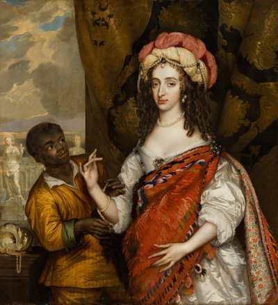 सेवक के साथ मैरी आई स्टुअर्ट (1631- 1660) का मरणोपरांत चित्र द्वारा एड्रियन हैनीमैन
