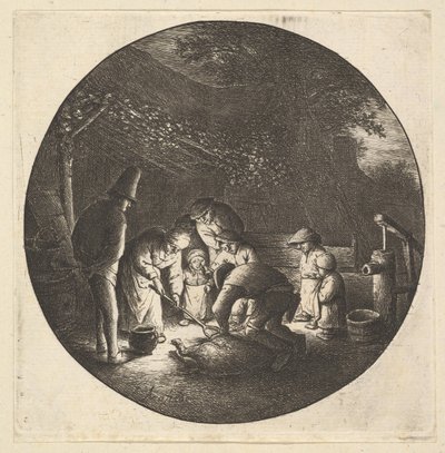पोर्क बुचर, 1610-85। द्वारा एड्रिएन जंज़। वैन ओस्टेड